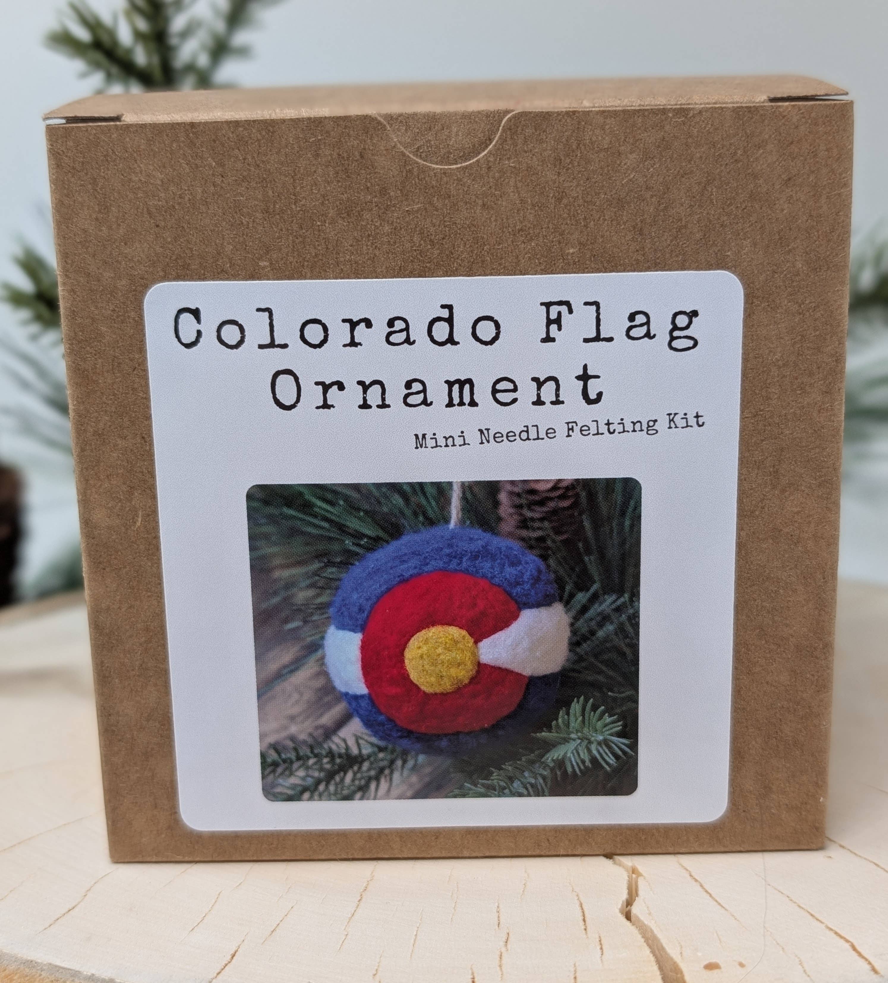 Colorado Flag DIY Needle Felting Ornament Kit