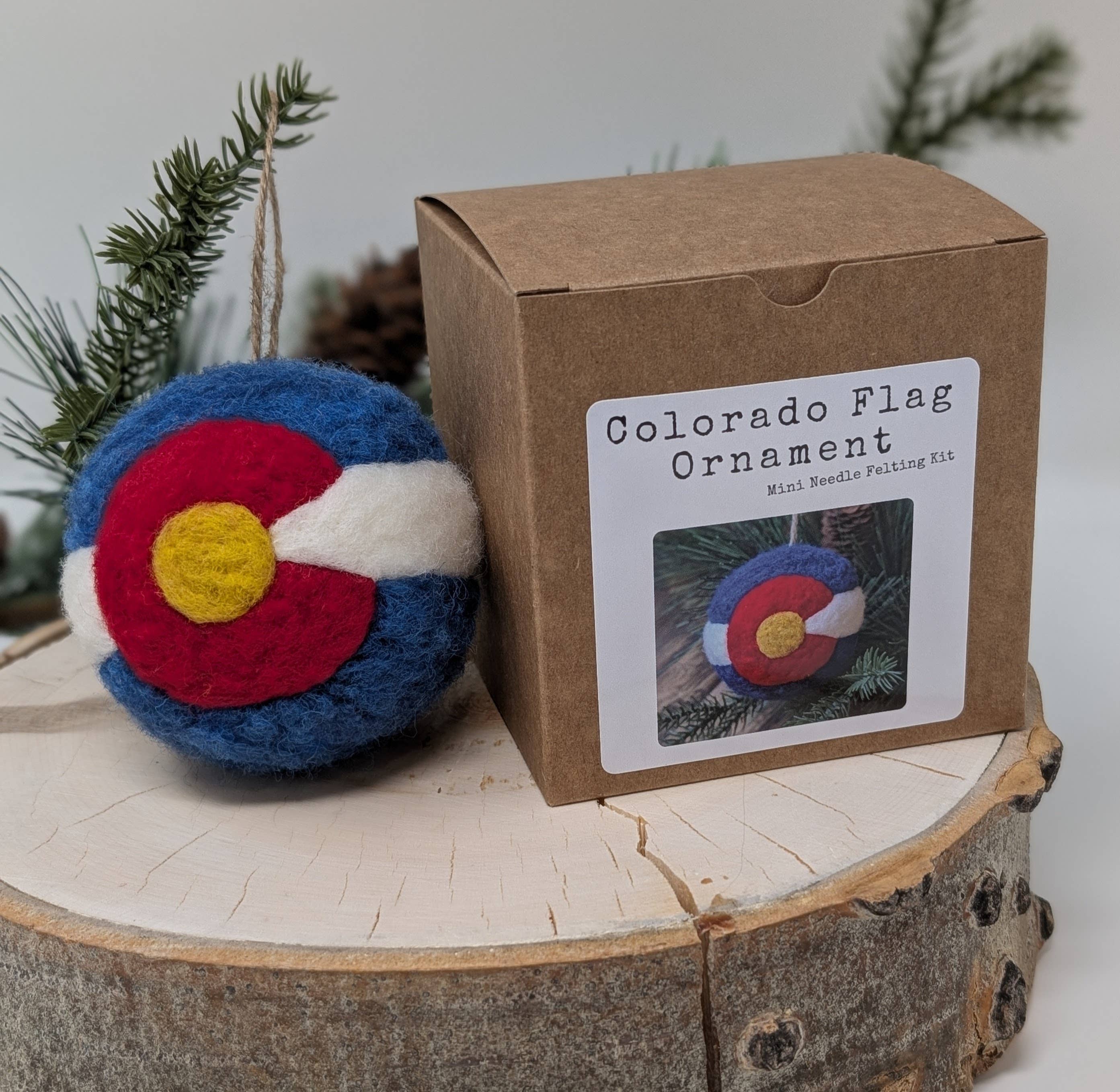 Colorado Flag DIY Needle Felting Ornament Kit