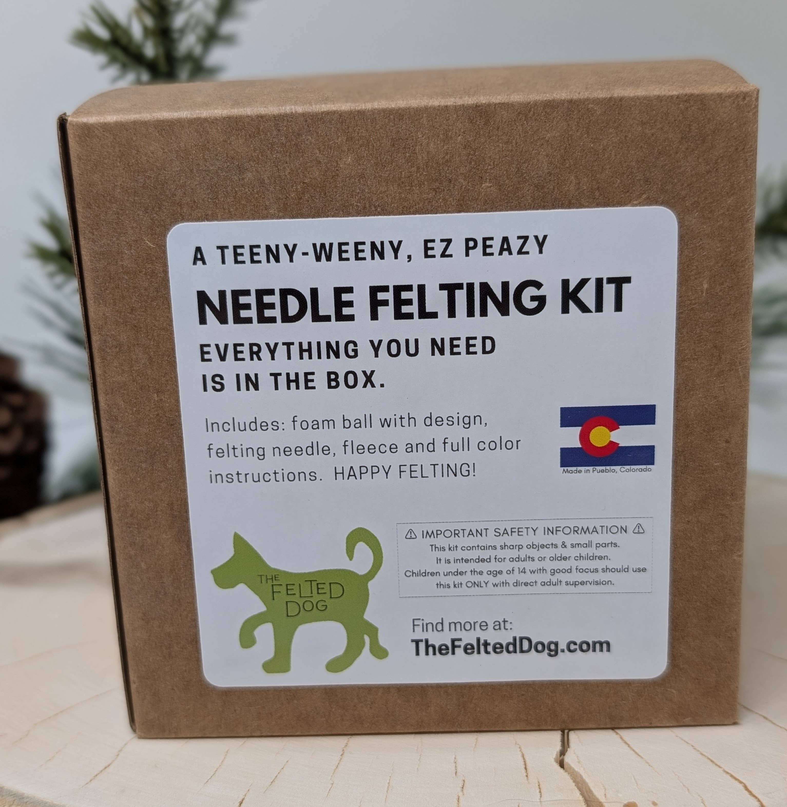 Colorado Flag DIY Needle Felting Ornament Kit