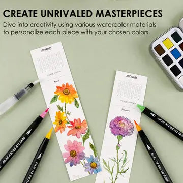 Water Coloring Book Marks Set of 12