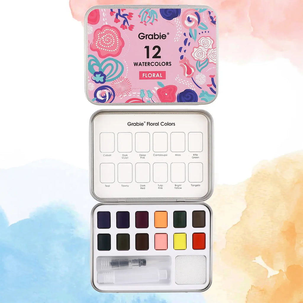 Floral Water Coloring Pocket Set