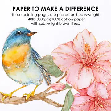 Floral-Themed Water Coloring Book