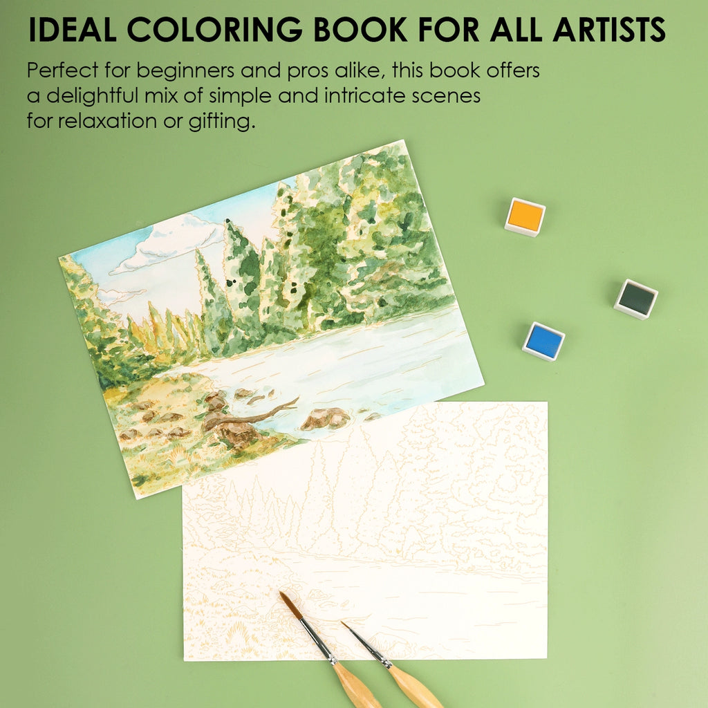 Forrest-Themed Water Coloring Book