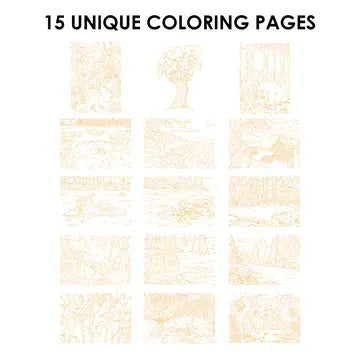 Forrest-Themed Water Coloring Book