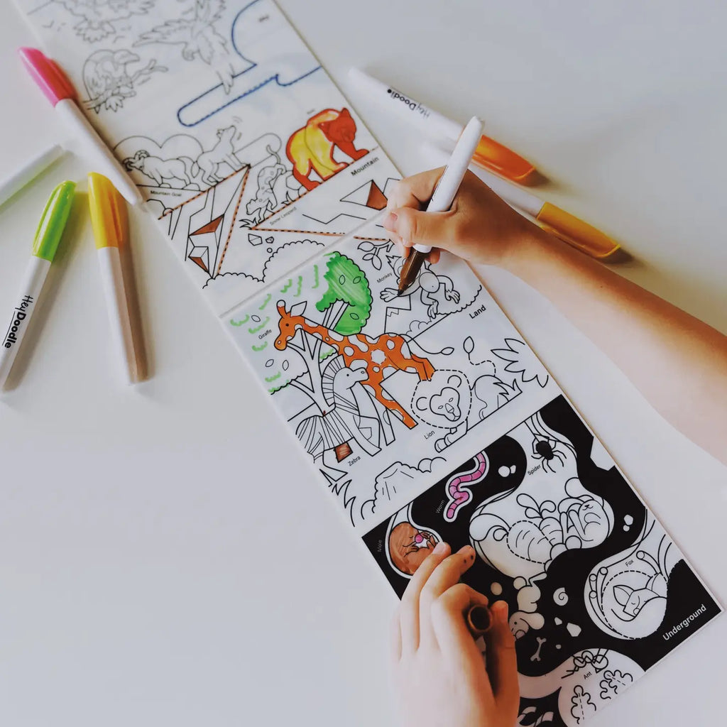 Reusable Above and Below-Themed Coloring Book