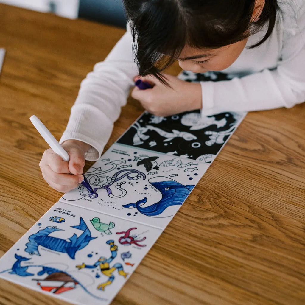Reusable Above and Below-Themed Coloring Book