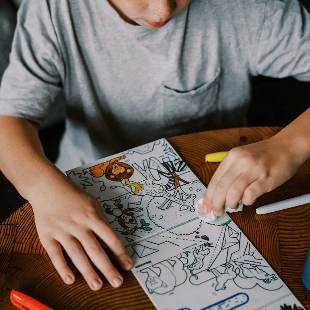 Reusable Above and Below-Themed Coloring Book