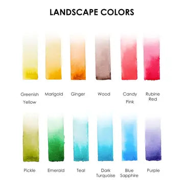Landscape Water Coloring Pocket Set