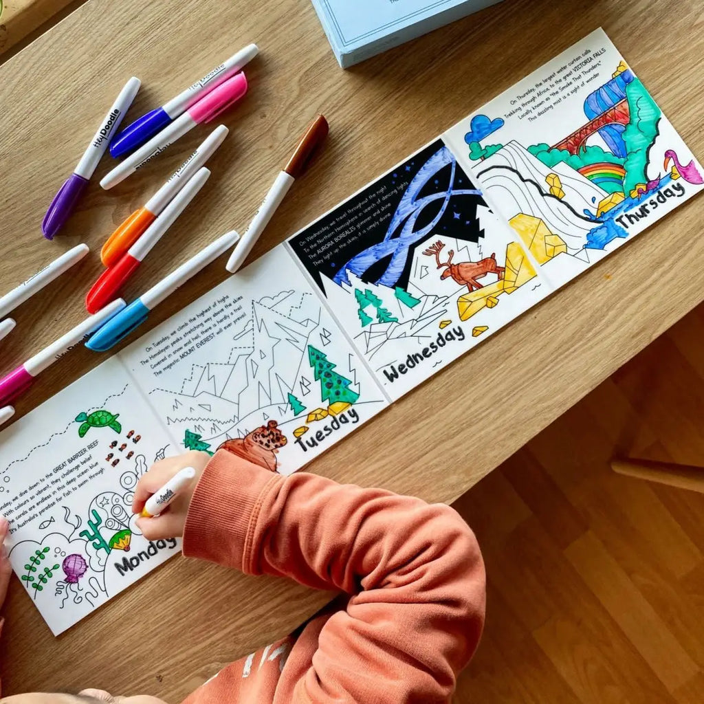 Reusable Natural Wonders-Themed Coloring Book