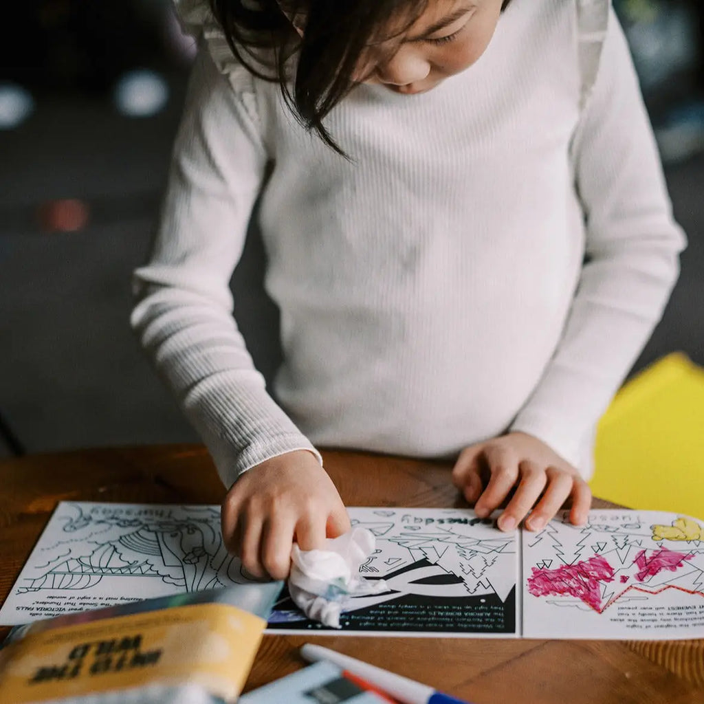 Reusable Natural Wonders-Themed Coloring Book