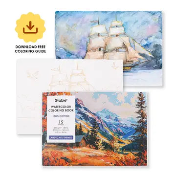 Landscape-Themed Water Coloring Book